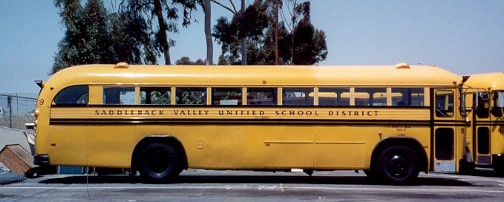 Saddleback Valley Unified School District # 19, a 1973 Crown Supercoach - retired Summer 1999.
